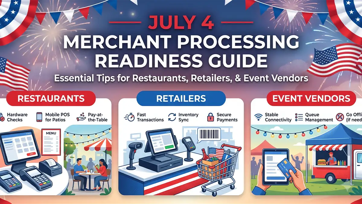 July 4 Merchant Processing Readiness Guide for Restaurants, Retailers and Event Vendors